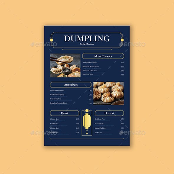 Blue Gold Chinese Restaurant Menu