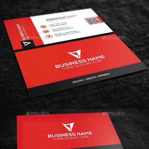 Red Corporate Business Card No.09