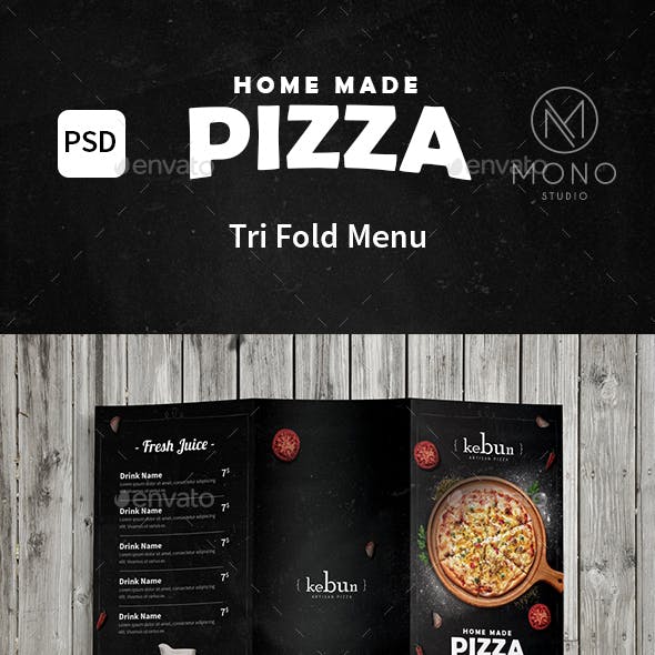 Pizza Menu 3 Fold