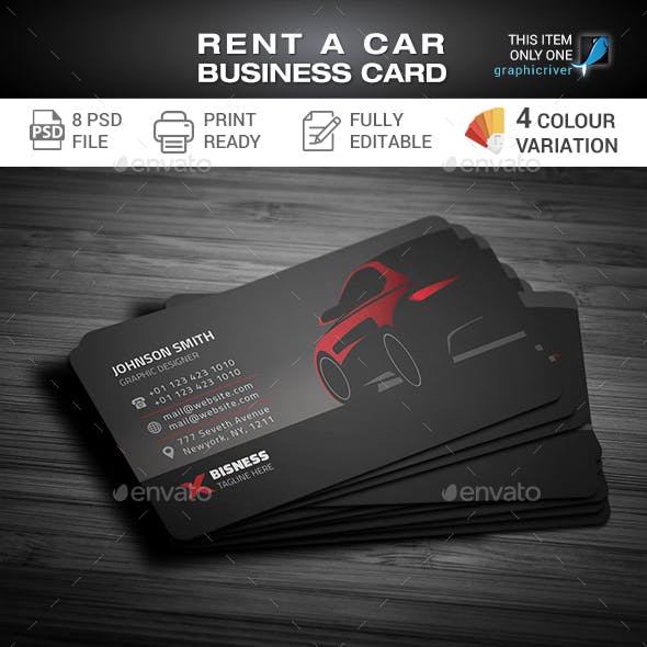 Rent A Car Business Card