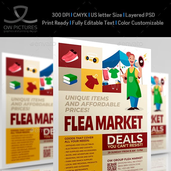 Flea Market Flyer Template Vol.2
