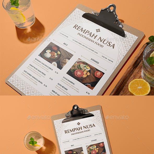 Indonesian Restaurant Menu