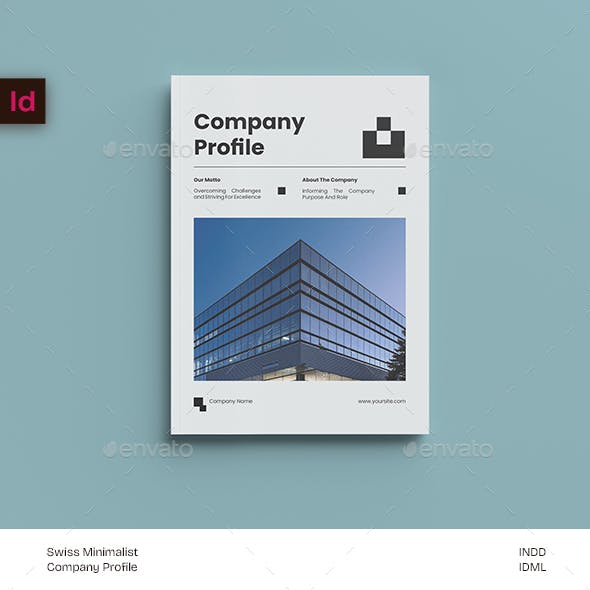 Black White Minimalist Swiss Company Profile Information