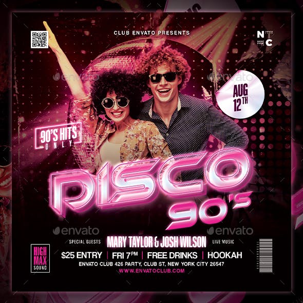 Disco 90's Flyer