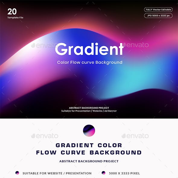 Gradient color Flow curve Background