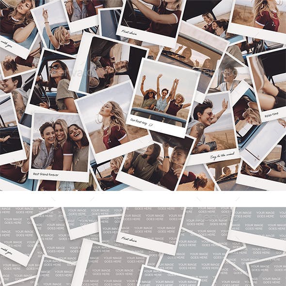 Polaroid Photo Collage Template