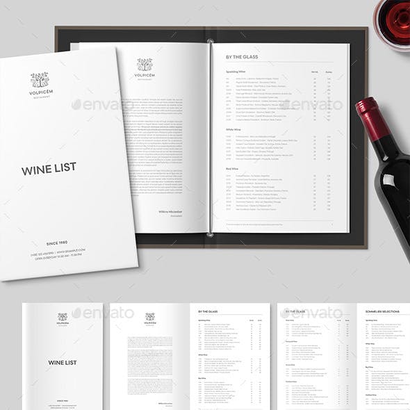 Wine List Template
