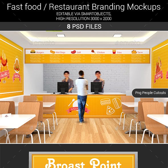Fast food / Restaurant Branding Mockups