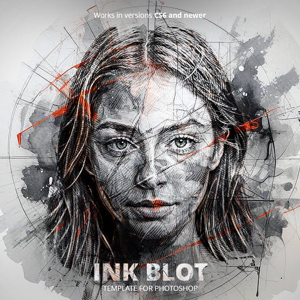 Ink Blot Template for Photoshop