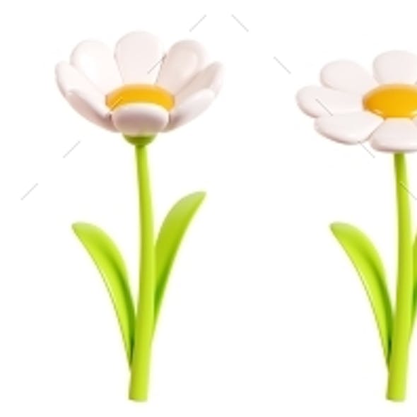 Daisy Plastic Flower Flourish 