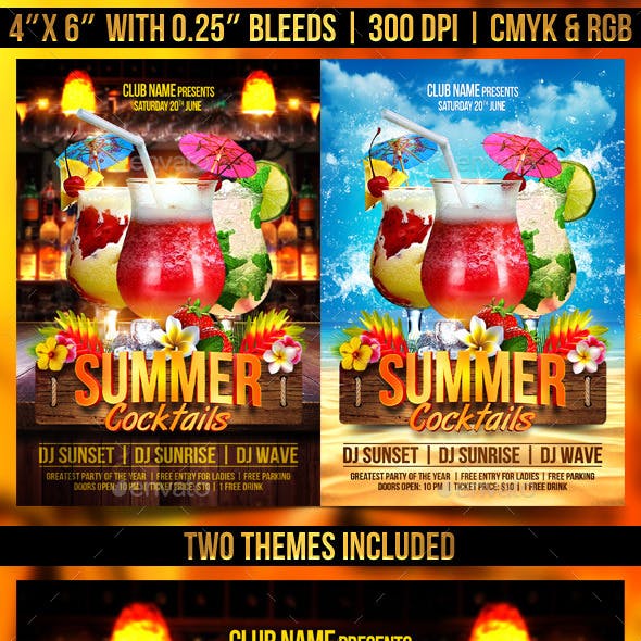 Summer Cocktails Flyer Template